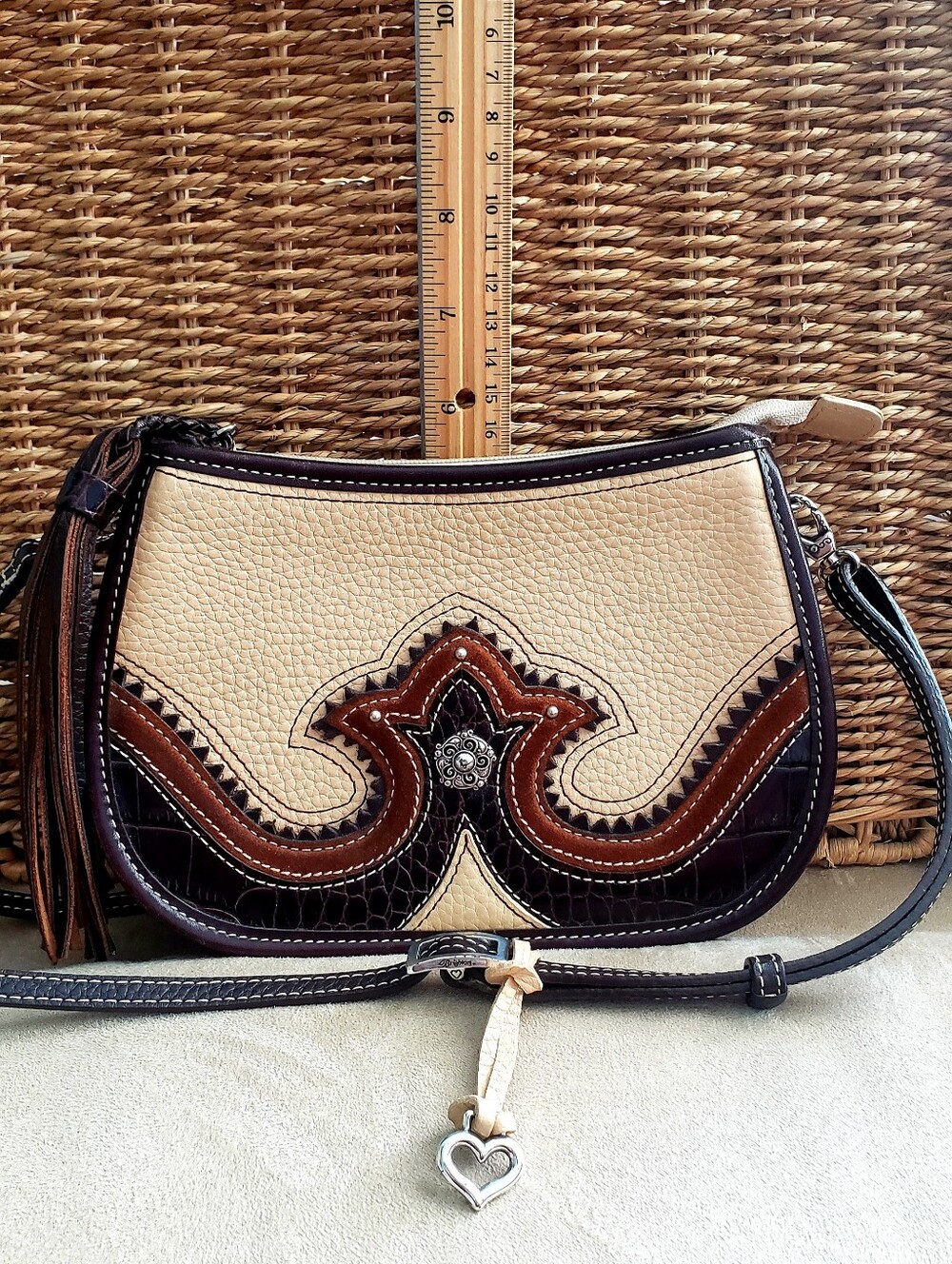Brighton Vintage "Southern Star" Leather Western Shoulder Bag Like New Condition - Picture 12 of 13